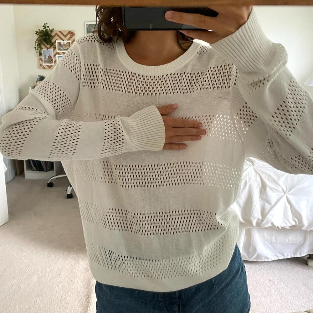 White Long Sleeve Sweater